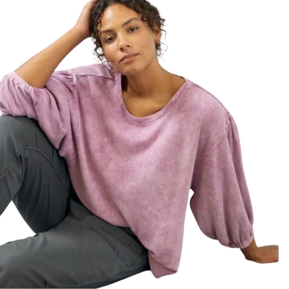 PILCRC  Anthropologie -Waffle Lilac/Pink- Mix -Wo's Top Pullover -Size XS